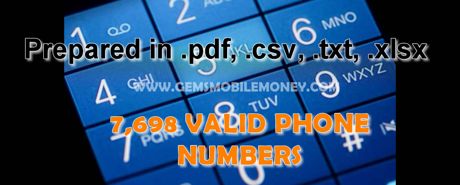 7,698 Valid Phone Numbers
